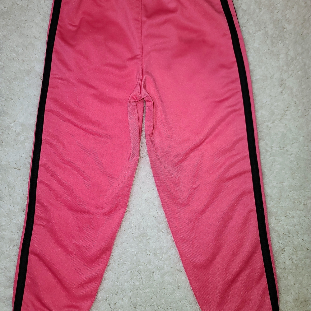 Adidas Pink Tracksuit with Black Accents 4t - Picture 4 of 11